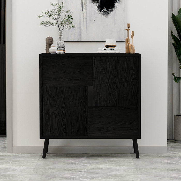 Hanah Home Darien - Black Wood